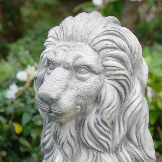 Glitzhome® 36.25" Oversized MGO Guardian Sitting Lion Garden Statue